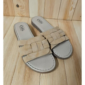 Cliffs by White Mountain Women's Size 10 Cushioned Insole Slide Sandal Casual